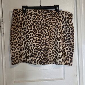 H&M Leopard Print Mini Skirt